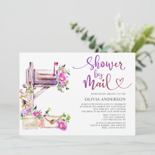 Virtual Brautparty per Mail Einladung (Stehend Vorderseite)