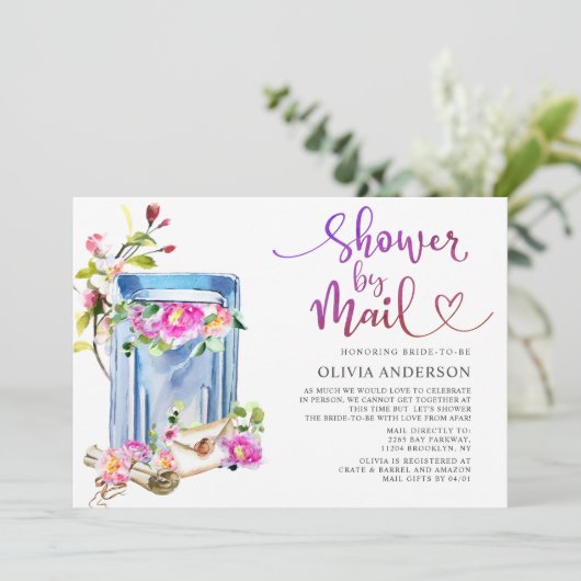 Virtual Brautparty per Mail Einladung (Stehend Vorderseite)