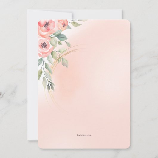 Virtual Bridal-Dusche Einladung (Rückseite)