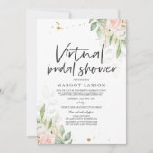 Virtual Bridal Dusche Einladung Grün & Gold (Vorderseite)