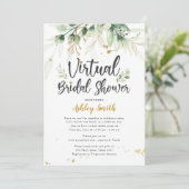 Virtual Bridal Dusche Einladung Gründusche (Stehend Vorderseite)