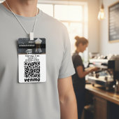 Virtual Cashless Tipping QR Code Badge Ausweis