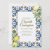 Virtual Celebration of Life Blue Mediterranean Einladung (Vorderseite)