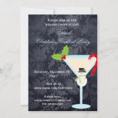 Virtual Christmas Cocktail Party Martini Einladung (Vorderseite)