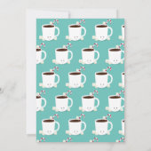 Virtual Christmas Party Hot Chocolate Aquamarin Einladung (Rückseite)