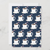 Virtual Christmas Party Hot Chocolate Blue Einladung (Rückseite)