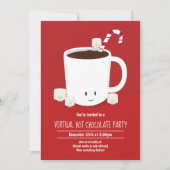 Virtual Christmas Party Hot Chocolate Hot Cocoa Einladung (Vorderseite)