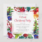 Virtual Christmas Party Quarantäne Online Holiday Einladung (Vorderseite)
