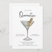 Virtual Cocktail Party Quaratini Soziale Distanz Einladung (Vorne/Hinten)