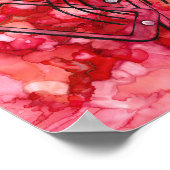 Virtual Cyber-Verbindungen über Mobiltelefone druc Poster (Ecke)