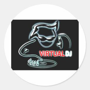 Virtual Dj Runder Aufkleber
