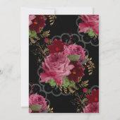 Virtual Drive von Marsala und Gold Floral durch Du Einladung (Rückseite)