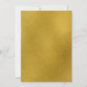 Virtual-Dusche für Gold und Weiß-Blumen Einladung (Rückseite)