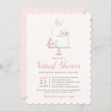 Virtual Dusche in großer Entfernung Rosa Pram Cake