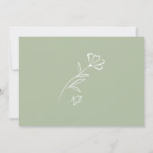 Virtual Dusty Sage Online-Foto Hochzeit Einladung (Rückseite)