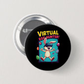 Virtual Egg Hunter - Funny Gamer Bunny Vr Easter G Button (Vorne & Hinten)