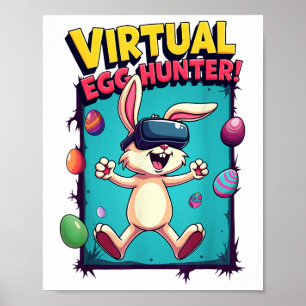 Virtual Egg Hunter - Funny Gamer Bunny Vr _ Ostern Poster