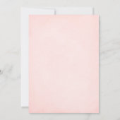 Virtual Elephant Niedlich Blush Pink Girl Babydusc Einladung (Rückseite)