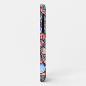 Virtual entalhada nas cores azul e salmão Case-Mate iPhone hülle (Hinten/Links)