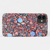 Virtual entalhada nas cores azul e salmão Case-Mate iPhone hülle (Rückseite (Horizontal))