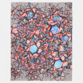 Virtual entalhada nas cores azul e salmão fleecedecke (Vorderseite)