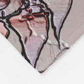 Virtual entalhada nas cores azul e salmão fleecedecke (Ecke)