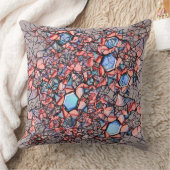 Virtual entalhada nas cores azul e salmão kissen (Decke)