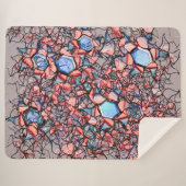 Virtual entalhada nas cores azul e salmão sherpadecke (Vorderseite (Horizontal))