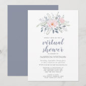 Virtual-Floral-Dusche Einladung (Vorne/Hinten)