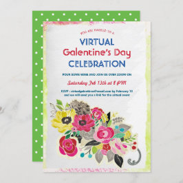 Virtual Galentine's Day Celebration Zoom Einladung