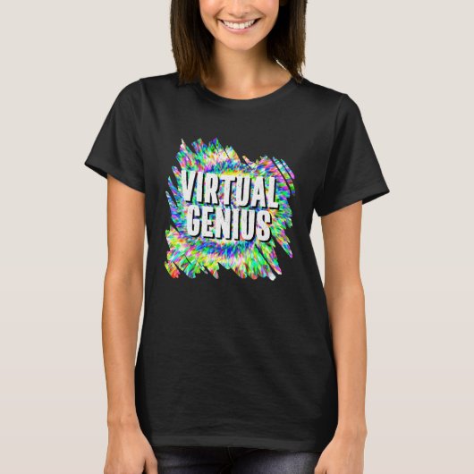 Virtual Genius Virtual Learning Homeschooling Quo T-Shirt (Vorderseite)