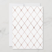 Virtual Gold Eukalyptus Greenery Geometric Wedding Einladung (Rückseite)