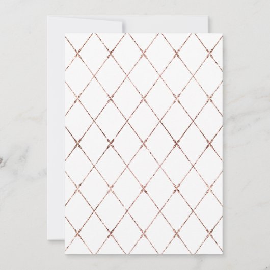 Virtual Gold Eukalyptus Greenery Geometric Wedding Einladung (Rückseite)