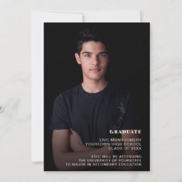 Virtual Graduation Party 1 Foto Schwarz Einladung