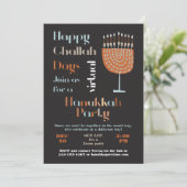 Virtual Happy Challah Day Hanukkah Party Einladung (Stehend Vorderseite)