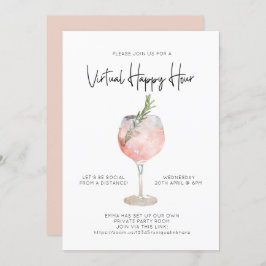 Virtual Happy Hour Social Distance Cocktail Party Einladung