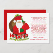 Virtual Hashtag Weihnachten Spionage Spiel Einladung (Vorne/Hinten)