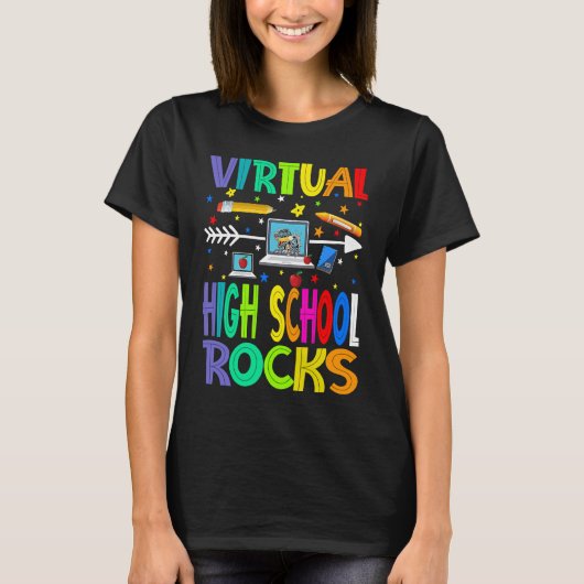 Virtual High School Rocks Back To School T-Shirt (Vorderseite)