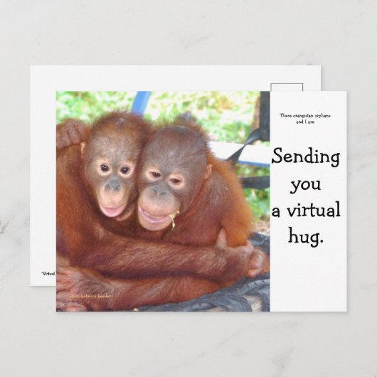 Virtual Hug Postkarte (Vorne/Hinten)