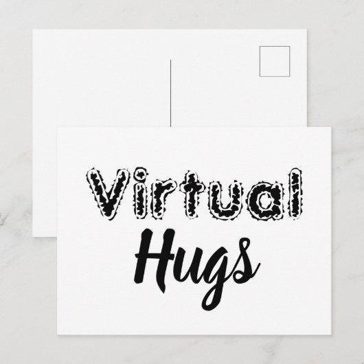 Virtual Hugs Postkarte (Vorne/Hinten)