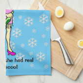 Virtual Hugs Prosecco Weihnachten Geschirrtuch (Viertel Falte)