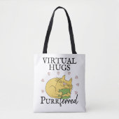 Virtual Hugs PurrFerred CAT — soziale Distanzierun Tasche (Vorderseite)