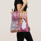 Virtual Hugs rund um den Farbblende Tasche (Von Nahem)