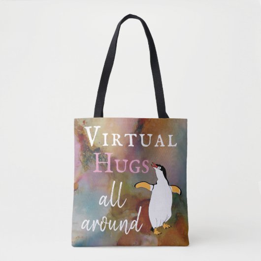 Virtual Hugs überall Tasche (Vorderseite)