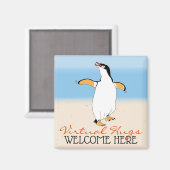 Virtual Hugs Willkommen hier Magnet (Vorderseite/Rückseite)