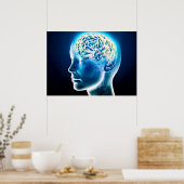 Virtual Human Brain Airbrush Art Poster (Küche)