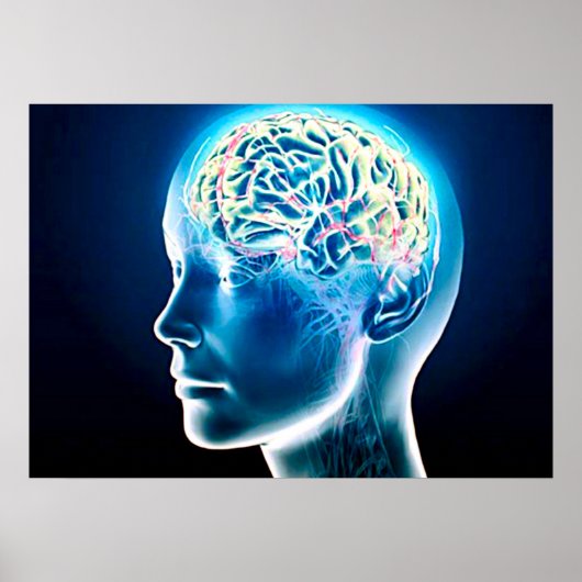 Virtual Human Brain Airbrush Art Poster (Vorne)