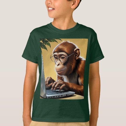 Virtual Jungle Call Monkey T-Shirt (Vorderseite)