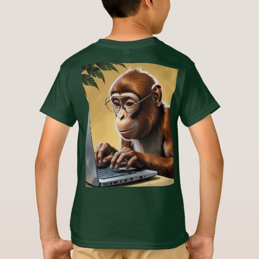Virtual Jungle Call Monkey T-Shirt (Rückseite)
