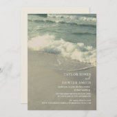 Virtual Live Stream Beach Hochzeit Einladung (Vorne/Hinten)